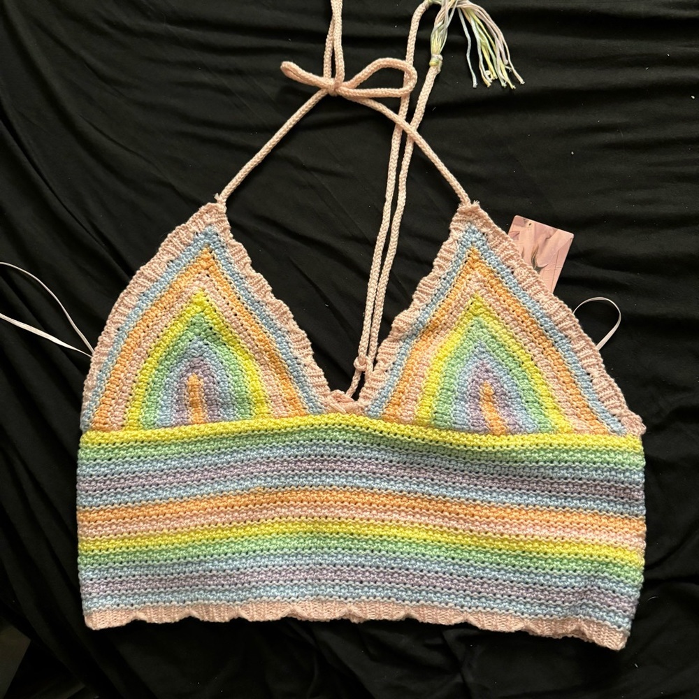 Rainbow crop top​